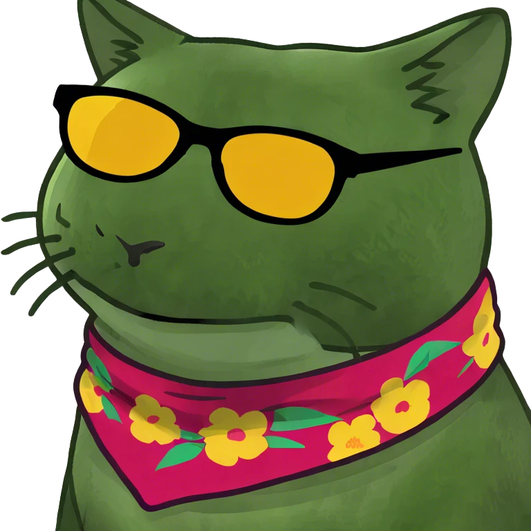 Cat with sunglasses emoji