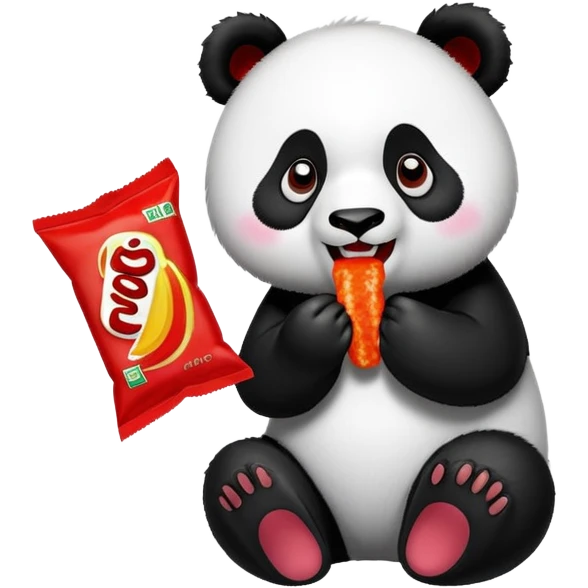 Panda eating takis emoji