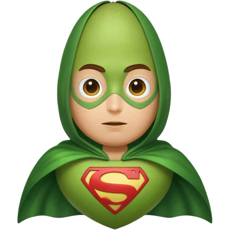 Avocado superhero emoji