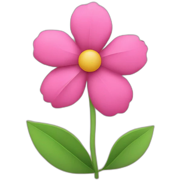 paper green flower pink emoji