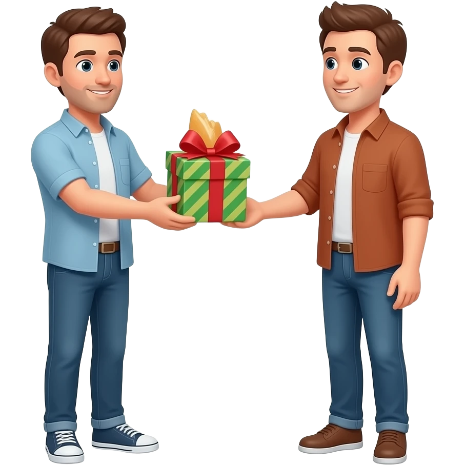 Dude gifting food emoji