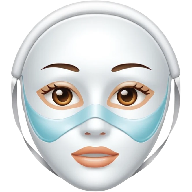 a white skincare beauty mask pack for face, except on the face, just only product emoji