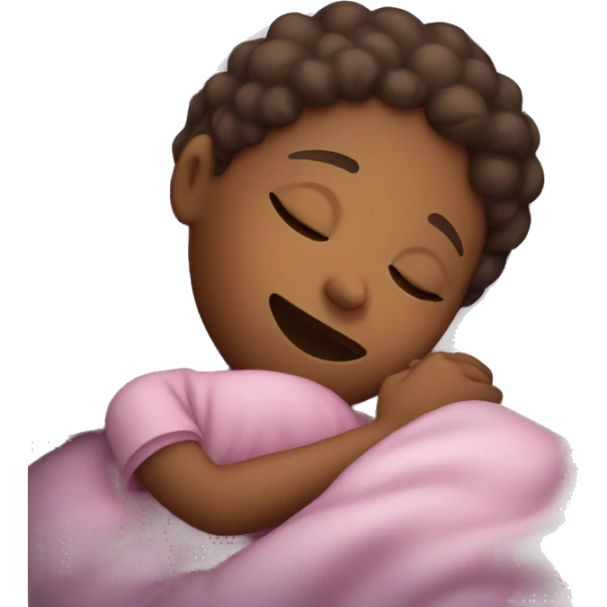 Girl sleeping having sweet dreams emoji