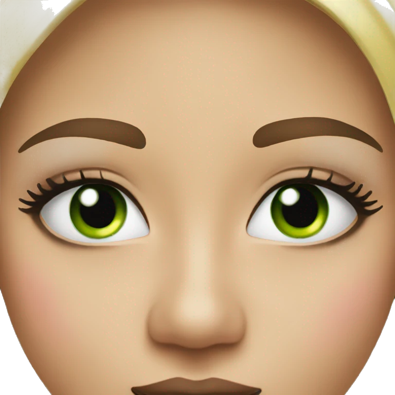 Makeup . Change eyes to green emoji