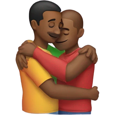 Gay couples hugging emoji
