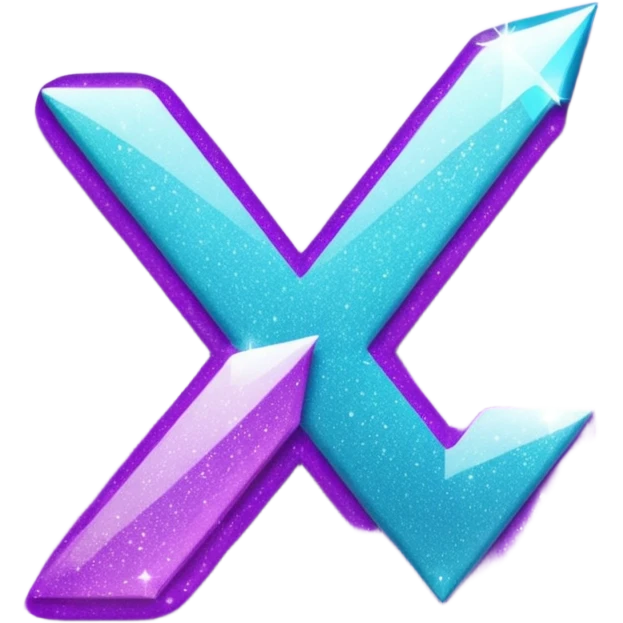 glitter purple and cian checkmark emoji