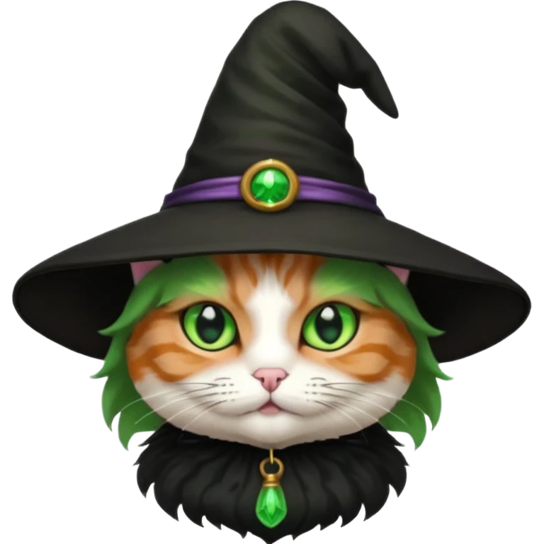 cat with witch hat  emoji