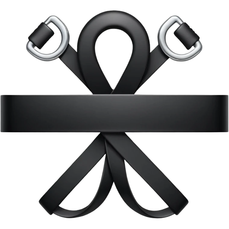 Ruban noir croisé avec 1 boucle comme celui de Crans Montana emoji