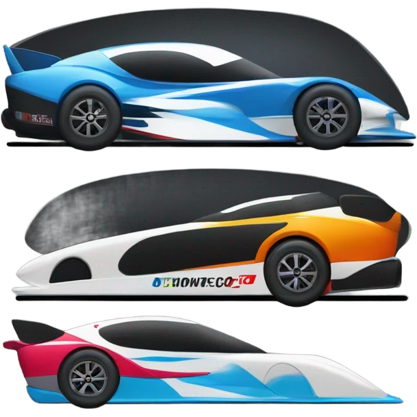 side view of racecar emoji