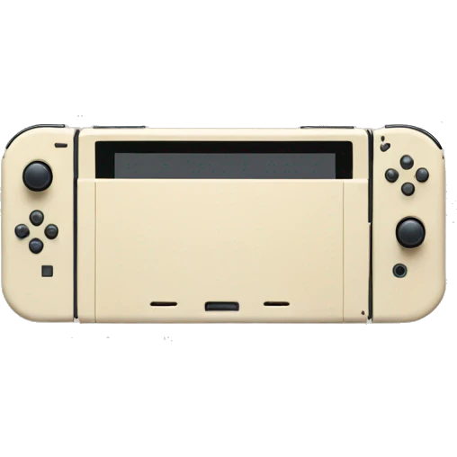 A cream coloured Nintendo switch console emoji