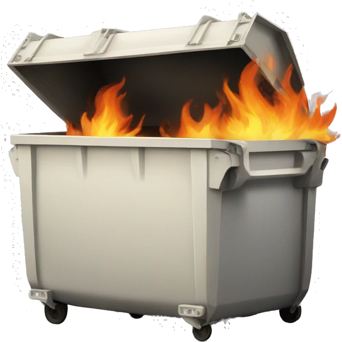 Dumpster fire emoji