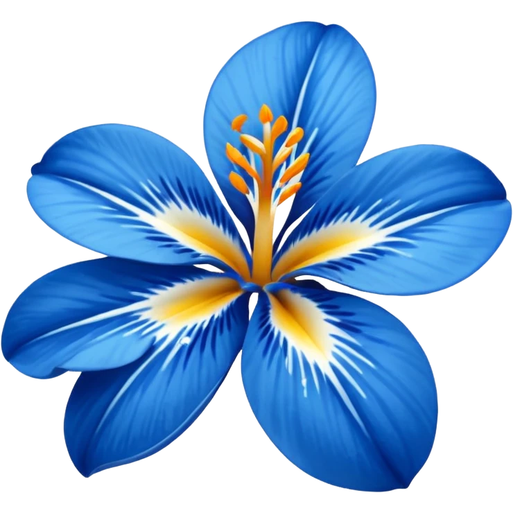 tropical flower blue emoji