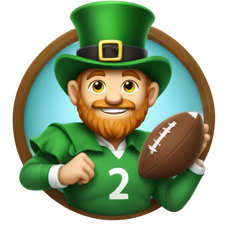 Leprechaun with football  emoji
