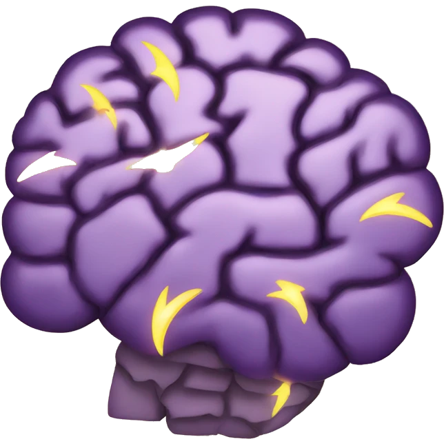 Brain with lightnings emoji