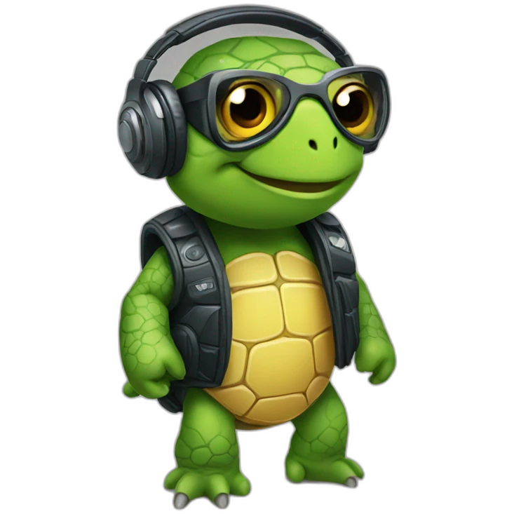dj turtle emoji