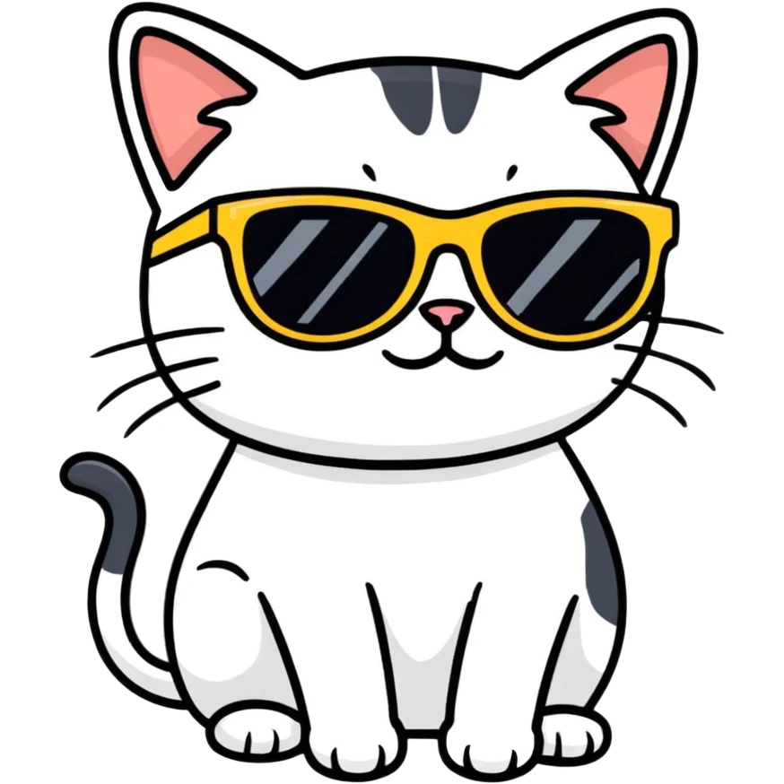 Cat with sunglasses emoji