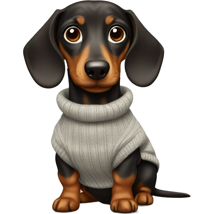 Dachshund with pullover  emoji