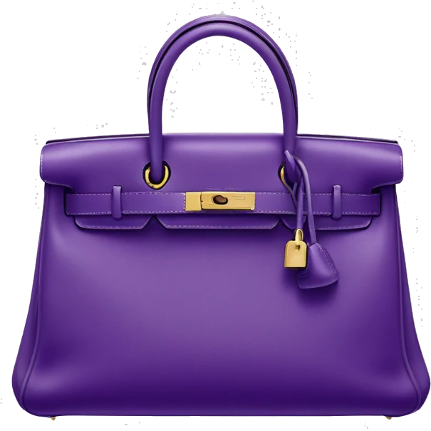 Hermès Kelly purple  bag emoji