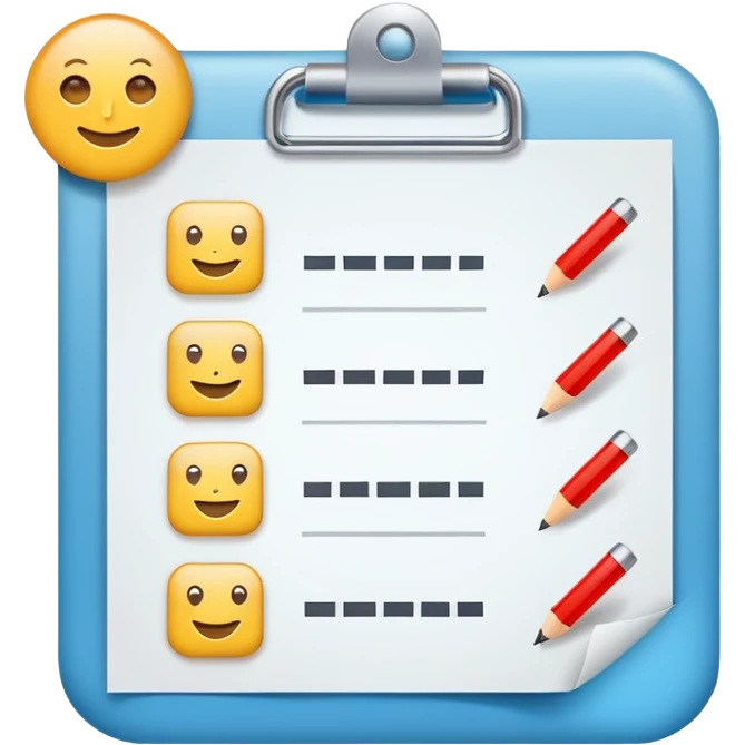 paper test with chekbox emoji