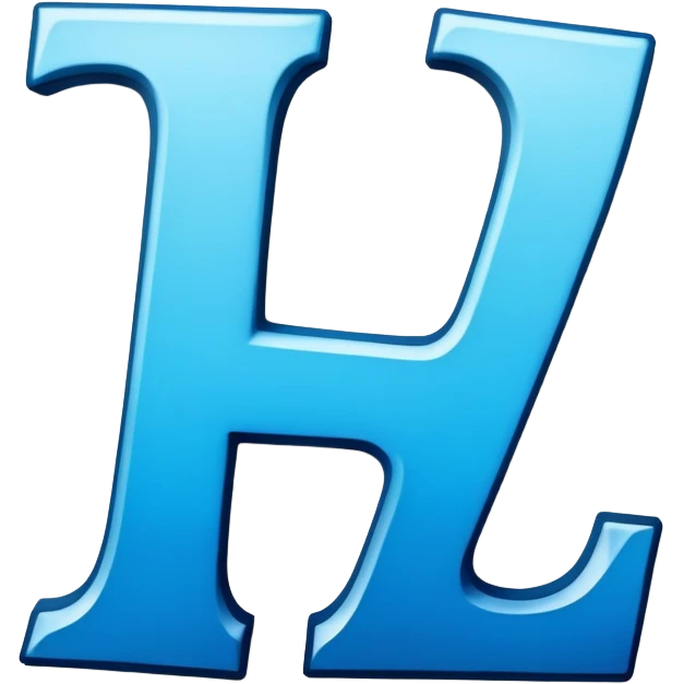 In different shades of blue Graffiti the letter L emoji
