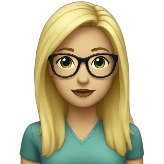 blonde-haired-girl-with-the-glases-What? emoji