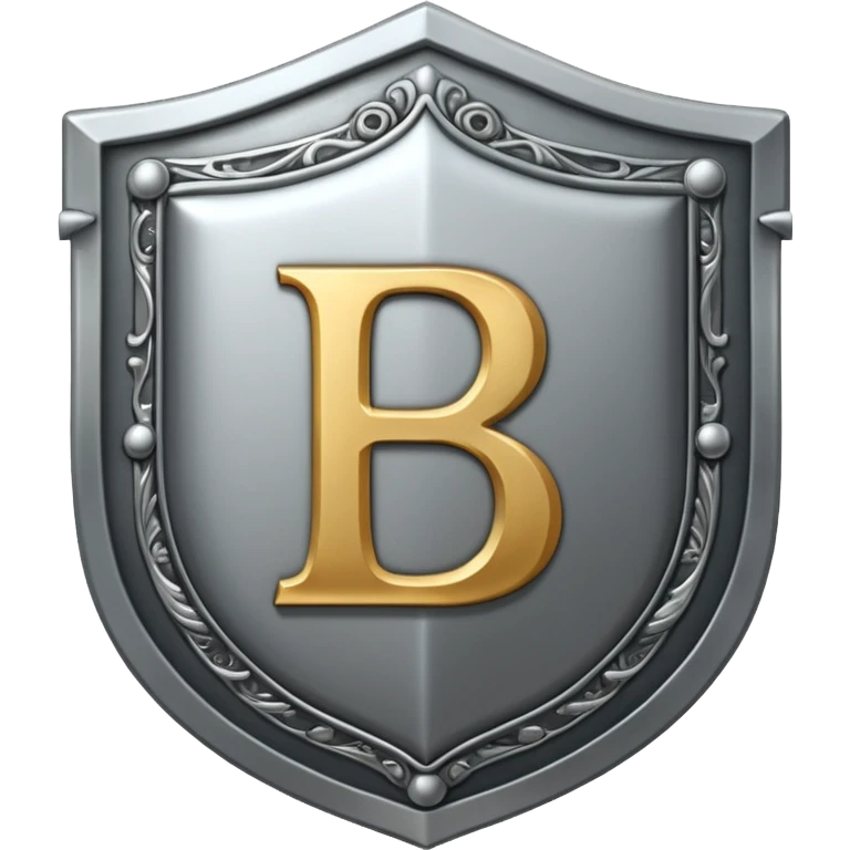 Shield with letter B emoji