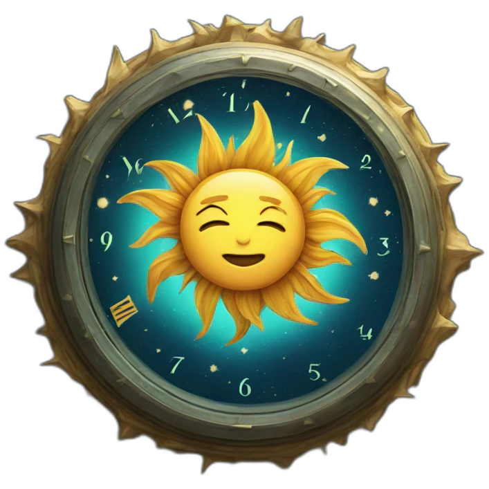 clock sun moon emoji