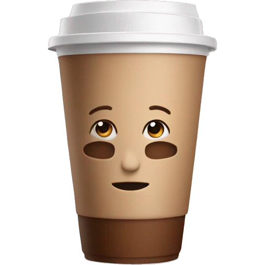 Coffee to Go  in a rosa beker from starbucks emoji