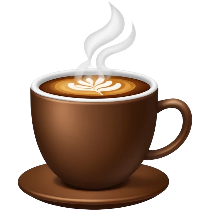 Coffee with steam emoji
