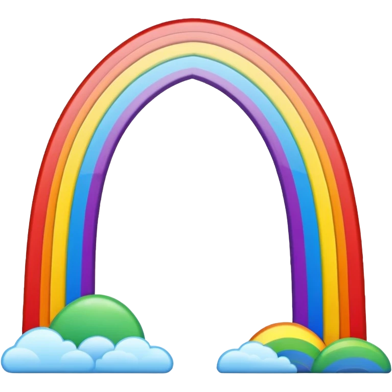 Rainbow Bridge – Arched rainbow connecting skylands. emoji