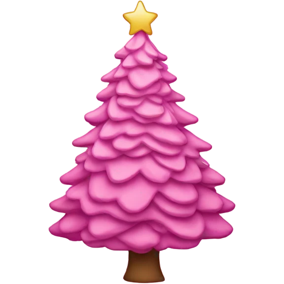 Pink Christmas tree  emoji