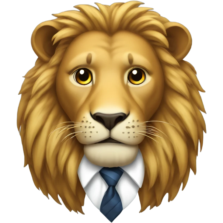 Lion with a tie  emoji