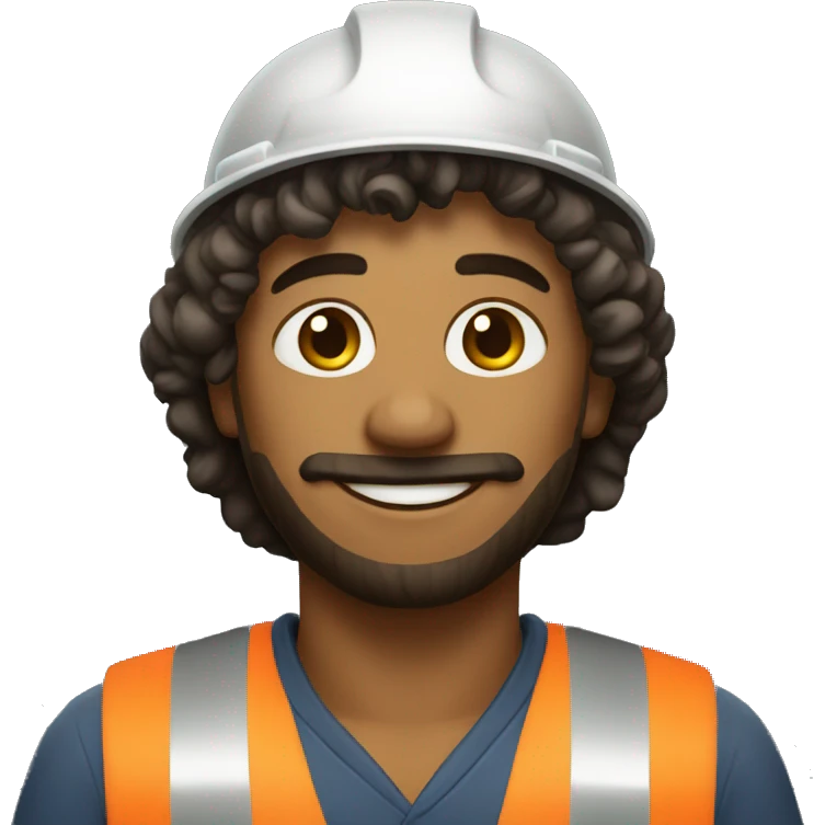 curly Oil Worker emoji