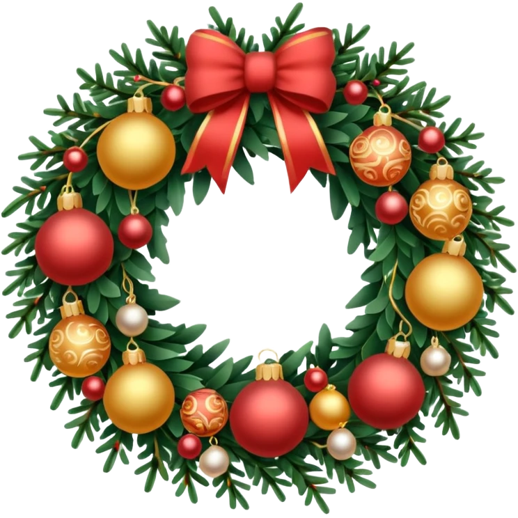 New Year's wreath emoji