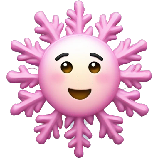Schneeflocke mit Pinken Lichtern  emoji