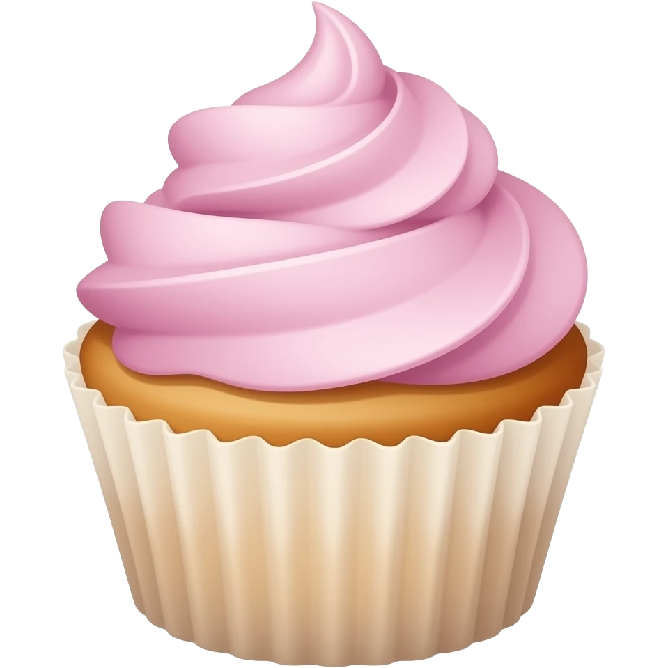 Cupcake with pink icing emoji