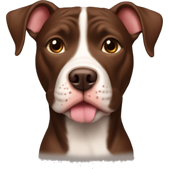 Solid chocolate pit bull emoji