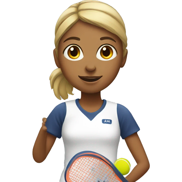 Girl plays padel emoji