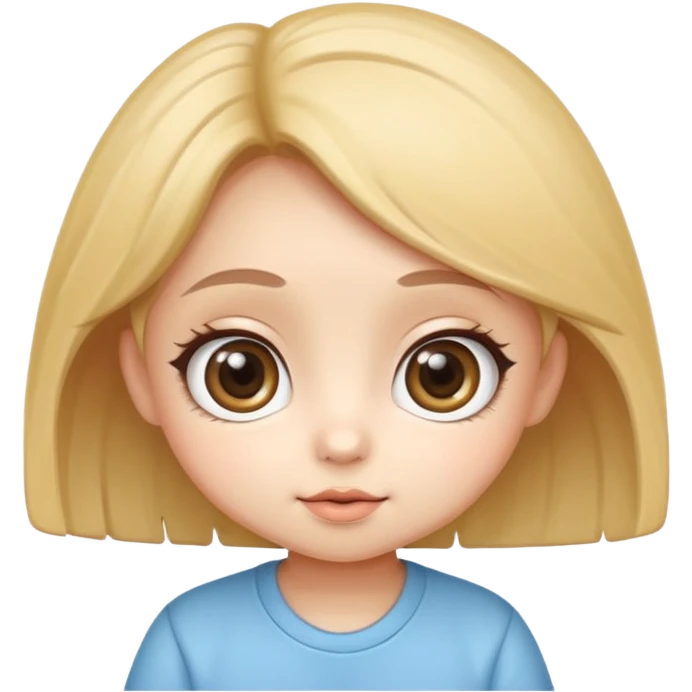 cute chibi cartoon, big eyes, soft shading, smooth gradients, clean outlines, high detail, caricature style emoji