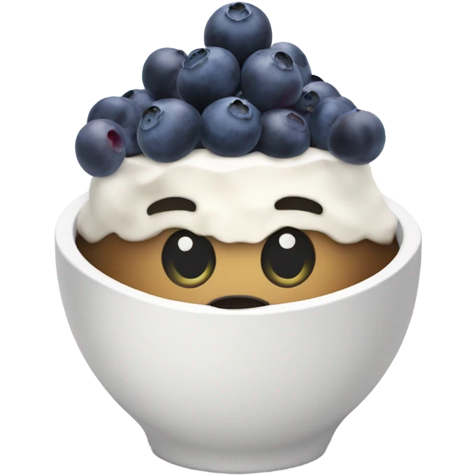 White acai bowl with blueberries  emoji