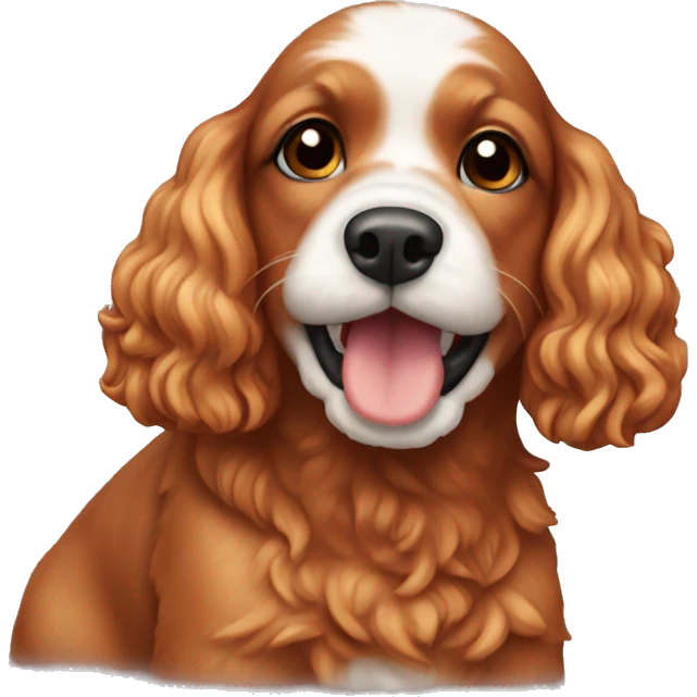 Red cavapoos bathing emoji