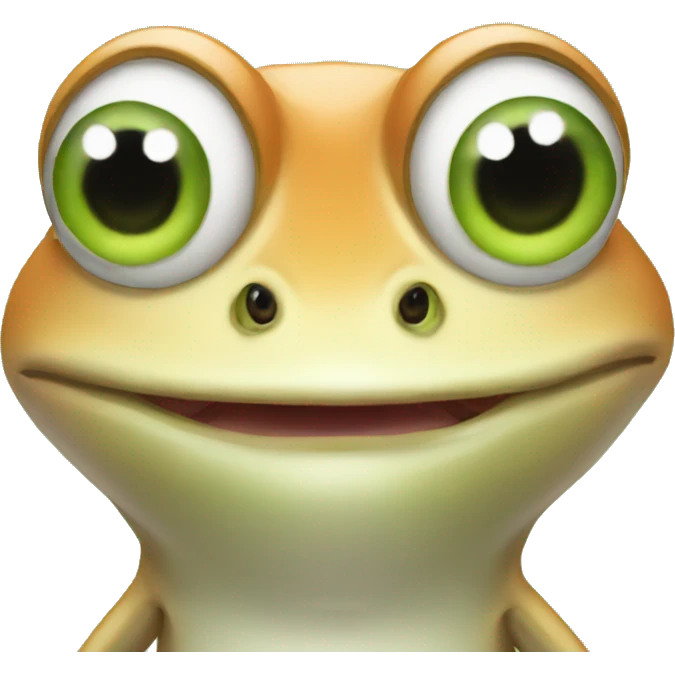 A frog afraid because she messed up emoji