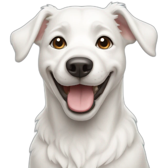 happy-white-dog emoji