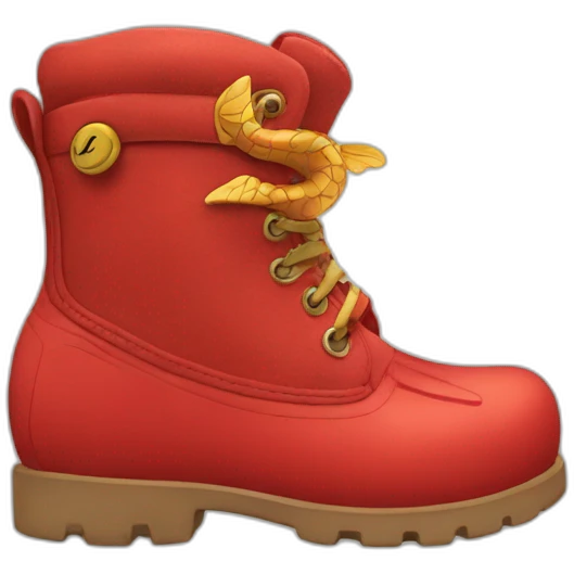 THE SUN IN RED BOOTS FISHES emoji