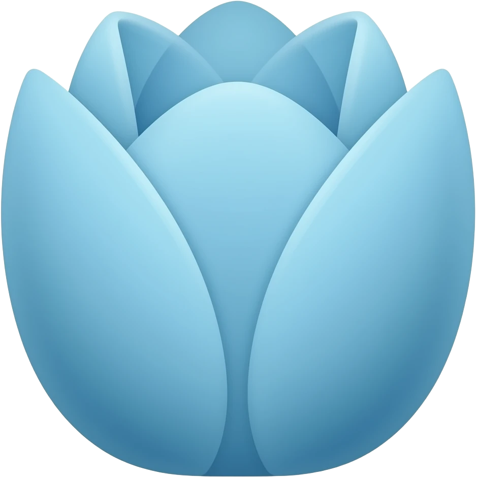 Create sky blue tulip emoji emoji
