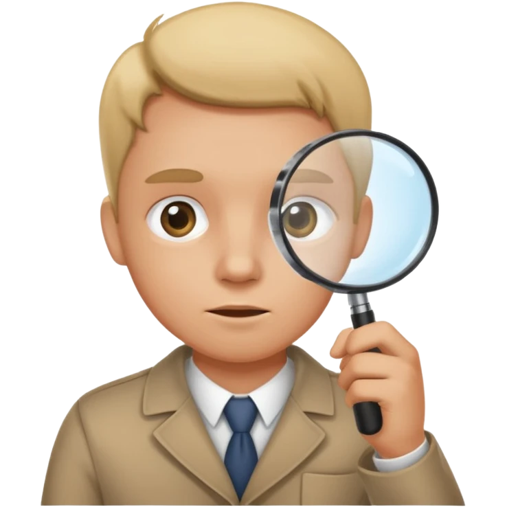 medica com uma lupa emoji