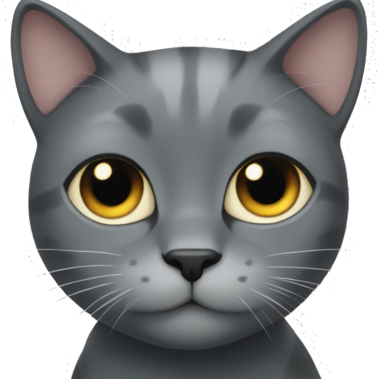 Smokey grey cat emoji