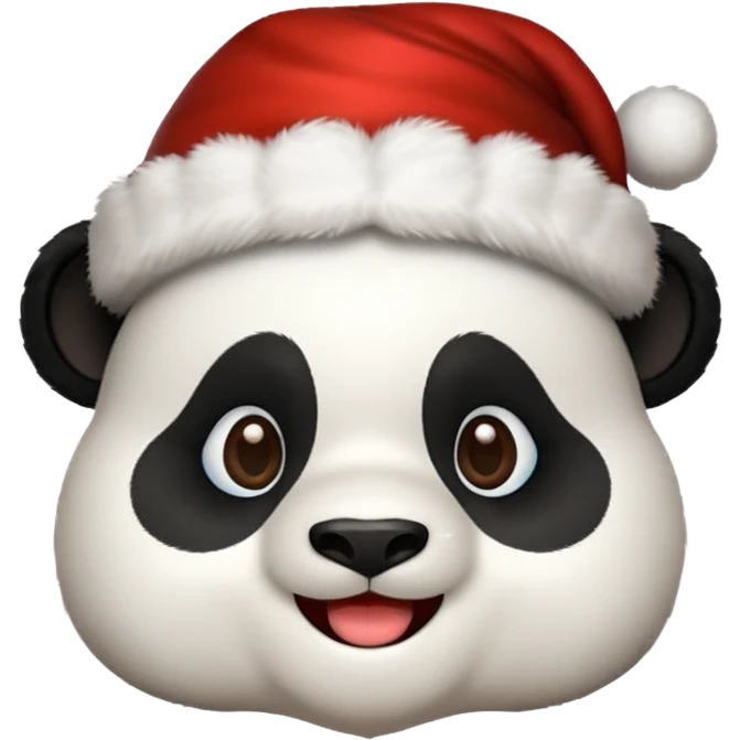 
Panda, Christmas hat  emoji
