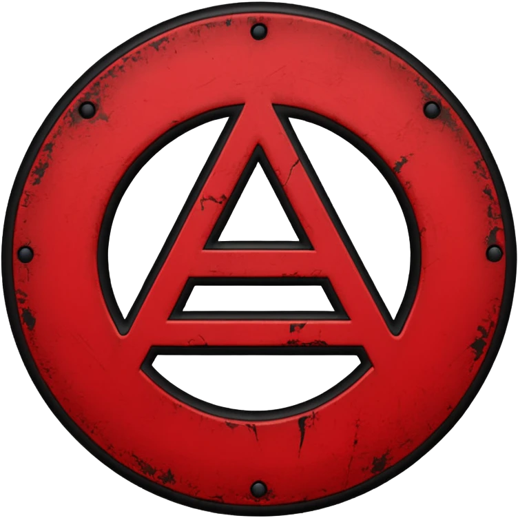 Anarchy red and black emoji