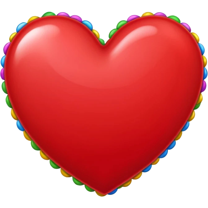 heart with a confetti border emoji